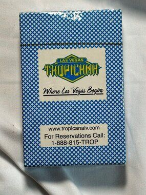 Tropicana Las Vegas Vintage Branded Playing Cards Sealed Deck Souvenir Blue
